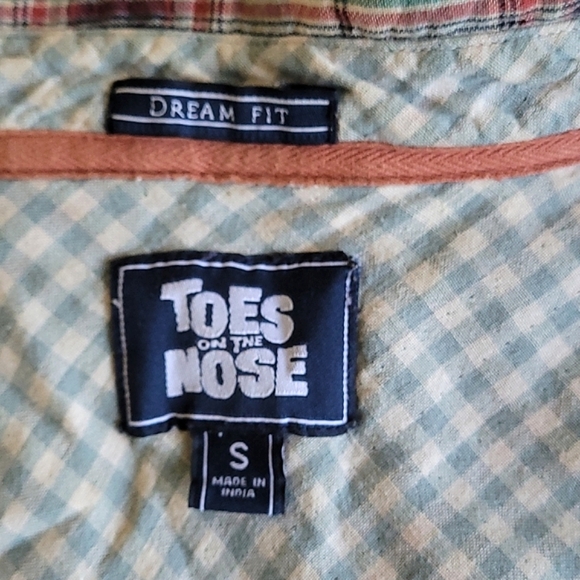 Toes on the Nose Dream Fit Men's Short Sleeve Button Down Plaid Shirt Sm… - Picture 3 of 5